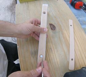 how to make a fridge door handle diy project, Marking a location for drilling