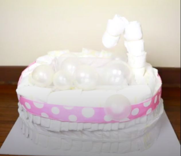 boss your next baby shower with this baby shower diaper cake