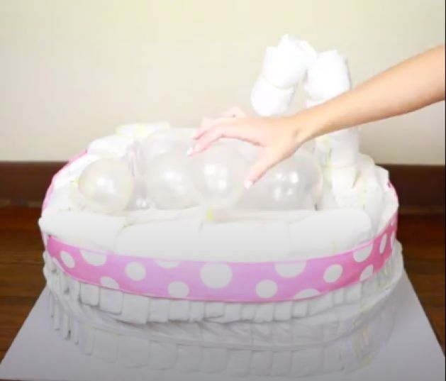boss your next baby shower with this baby shower diaper cake