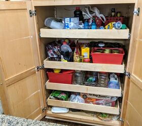 how to organize a slid out pantry