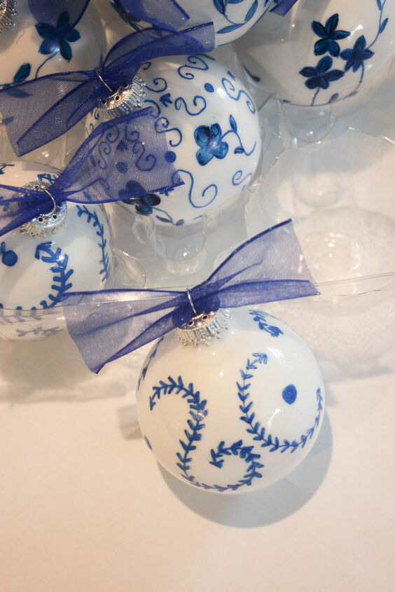 enfeites de natal chinoiserie azul e branco
