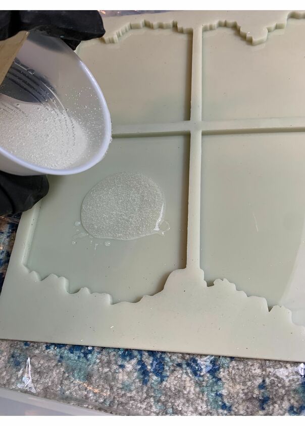 como fazer porta copos de resina com icebergs