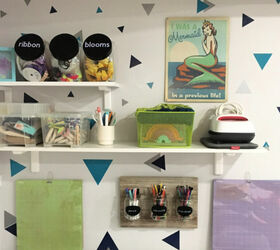 DIY Geometric Accent Wall Using Removable Vinyl