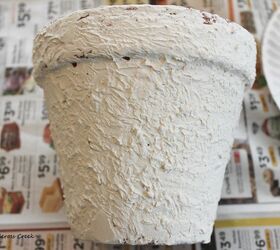 how to age and add texture to clay pots