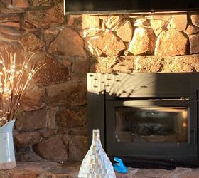 How can I update this moss rock fireplace? Hometalk