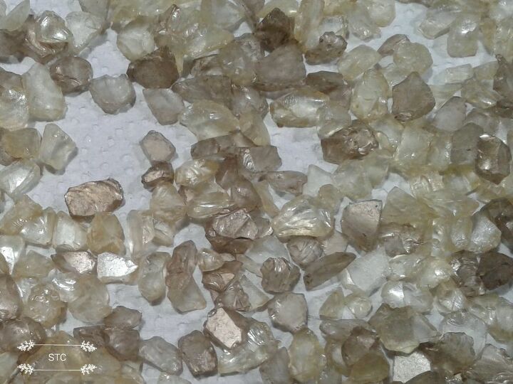 glass gem tree with epoxy resin, Glass Shards