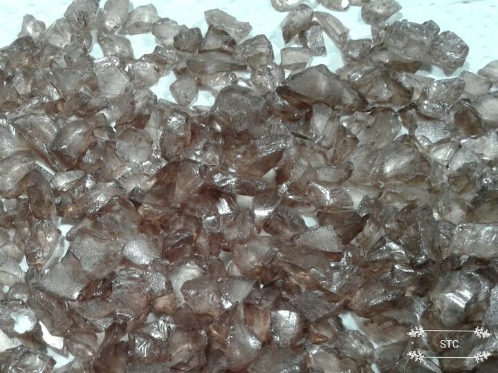 glass gem tree with epoxy resin