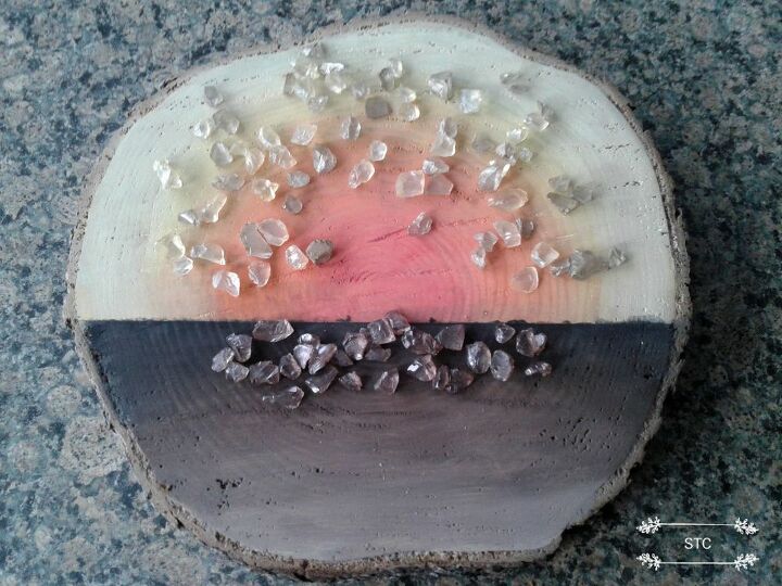 glass gem tree with epoxy resin