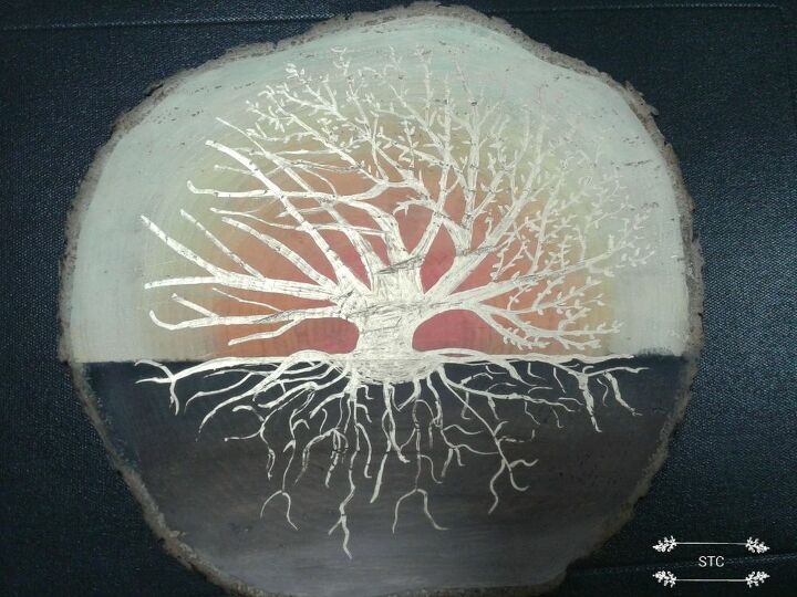 glass gem tree with epoxy resin, Adding Leaves to Tree