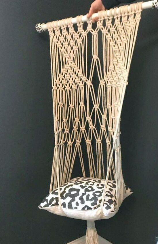 macrame cat hammock