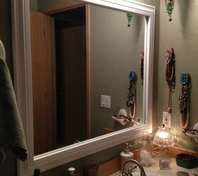 how i framed our contractor grade bathroom mirror for under 25