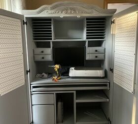 How To Turn A 60 Computer Armoire Into A Cricut Craft Cabinet Diy