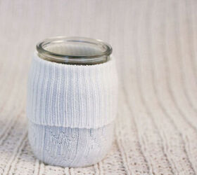 how to easily make cozy diy candle sweaters