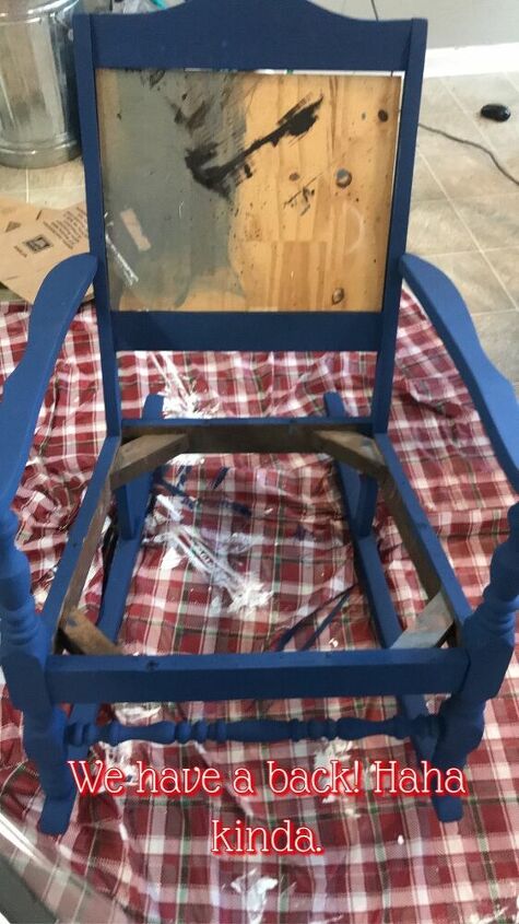 trash to treasure old blue chair