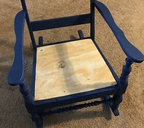 trash to treasure old blue chair