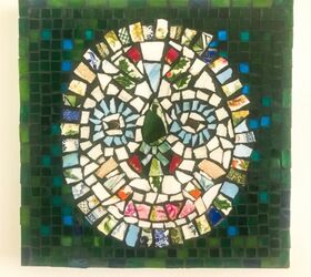 how to turn your smashed crockery into a piece of wall art, Mosaic mask wall art