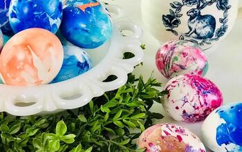 Huevos de Pascua jaspeados - Usando esmalte de uñas