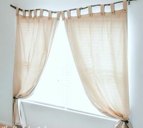 easy and free rustic tree branch curtain rod