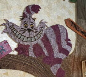 cardboard cheshire cat wall art extreme upcycling craft room makeover