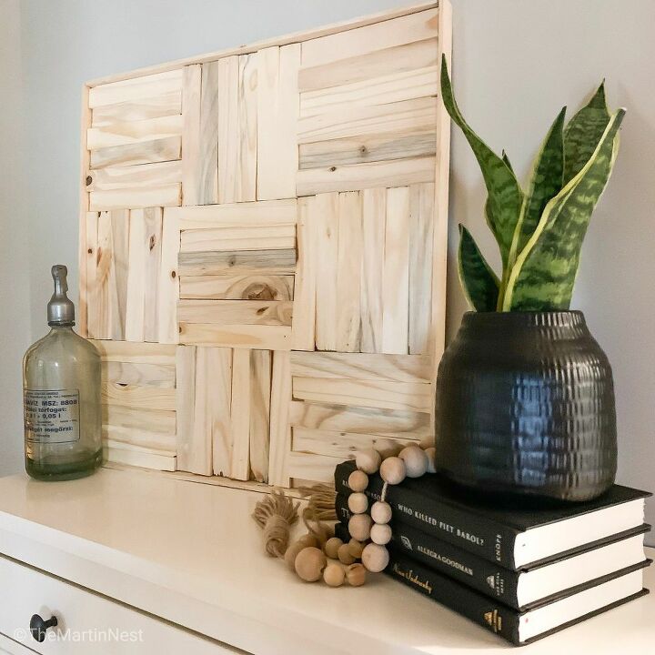 cheap and easy diy wall art with wood shims
