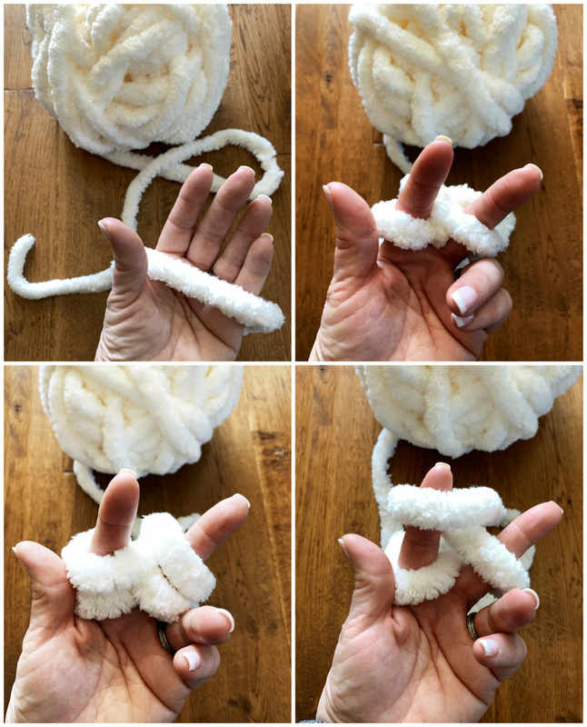 an easy finger knitting project diy winter wreath