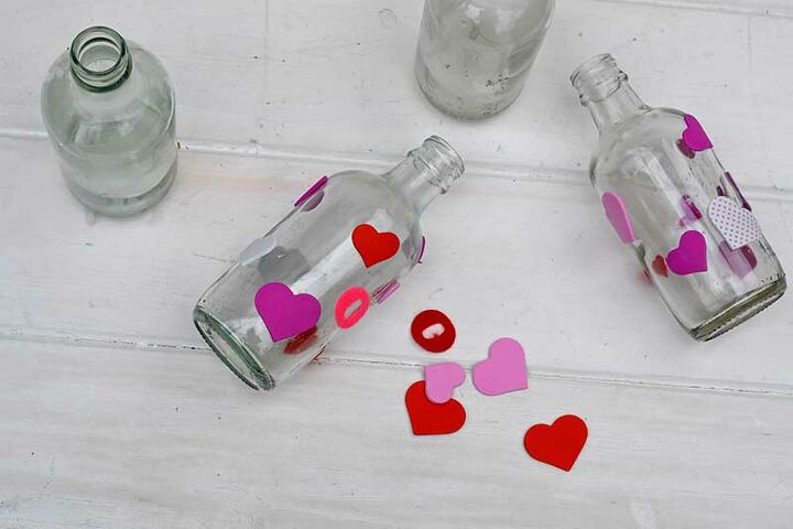 fun upcycled valentine s bottle lights