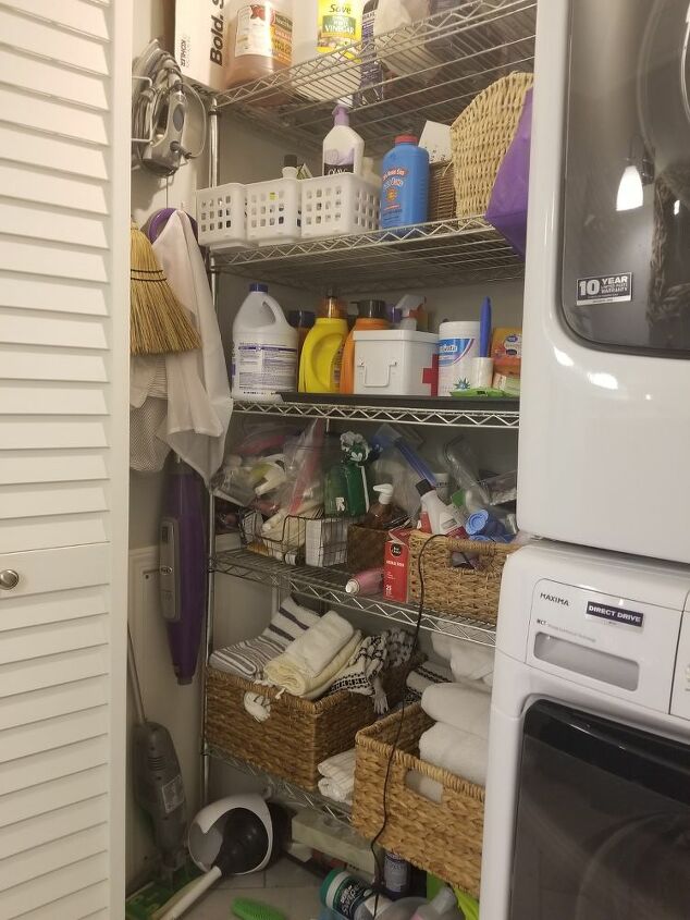 reorganizacion del armario de la lavanderia