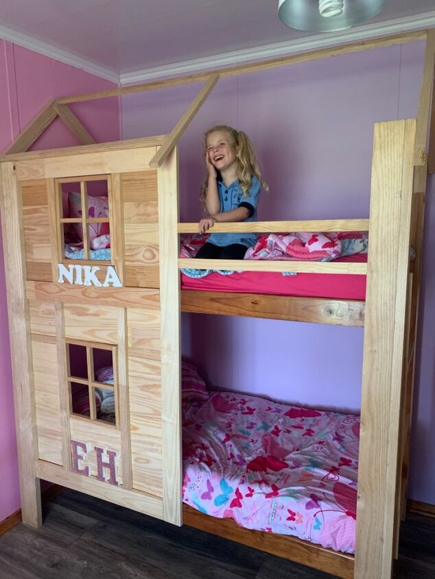 diy bunk bed house