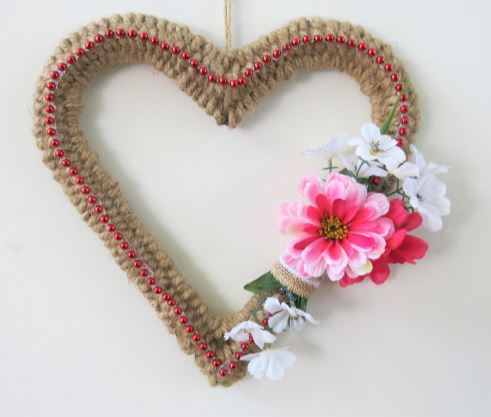 farmhouse valentine s day wreath made with christmas garland