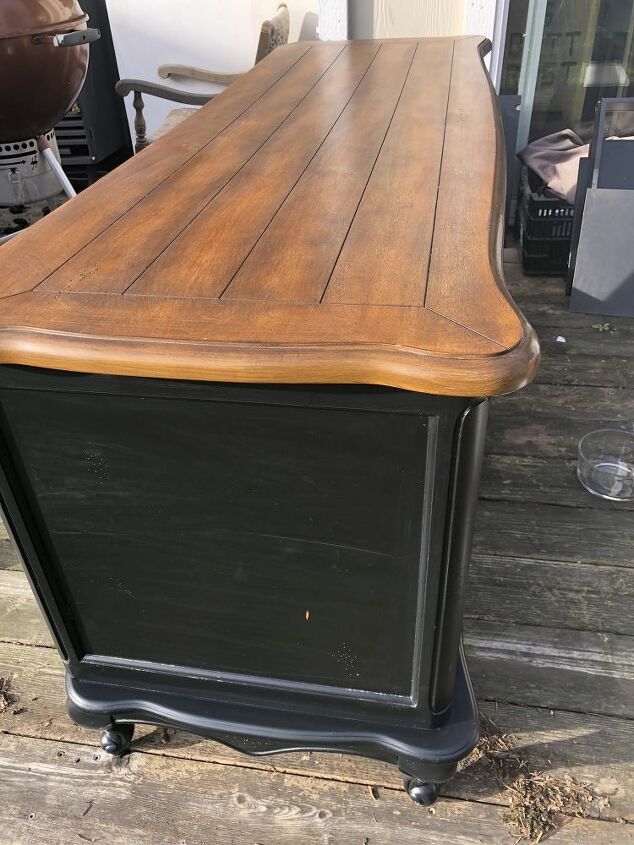 refinished tv stand