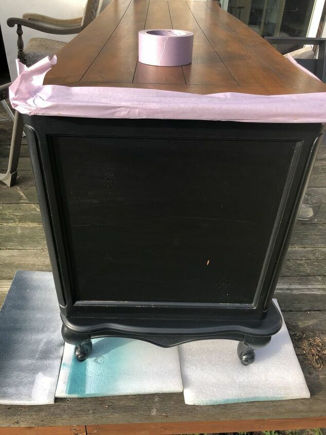 refinished tv stand