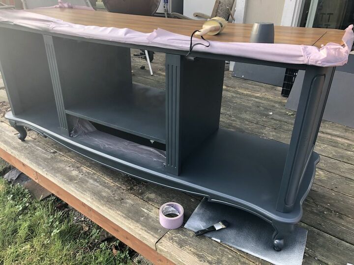 refinished tv stand