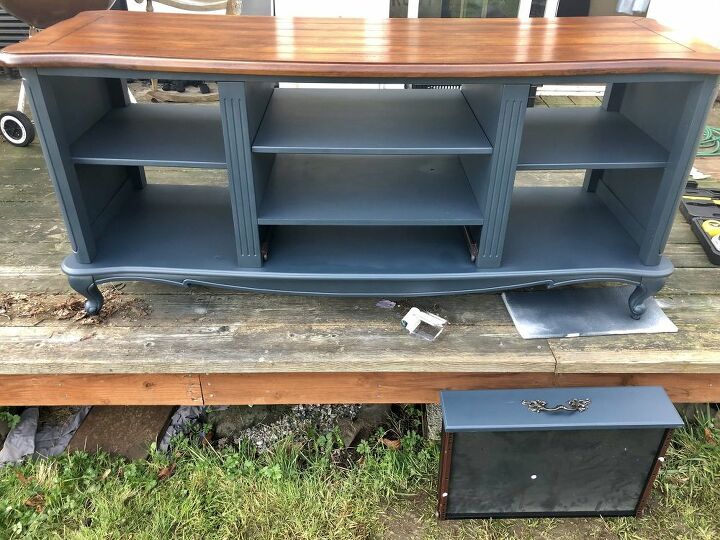 refinished tv stand