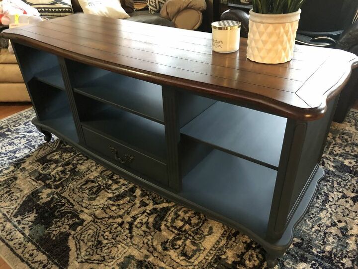 refinished tv stand