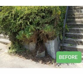 Their cleared their "rockery" wall for a gorgeous curb appeal booster