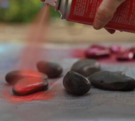 Use river rocks and spray paint for a yard trick you'll need this spring