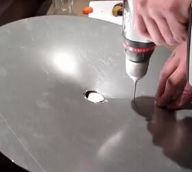 how to make a fountain for under 50, Step 6 Nail or Wire Circle in Place