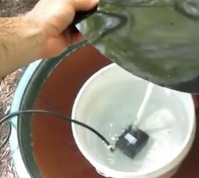how to make a fountain for under 50, Step 9 Install Pump