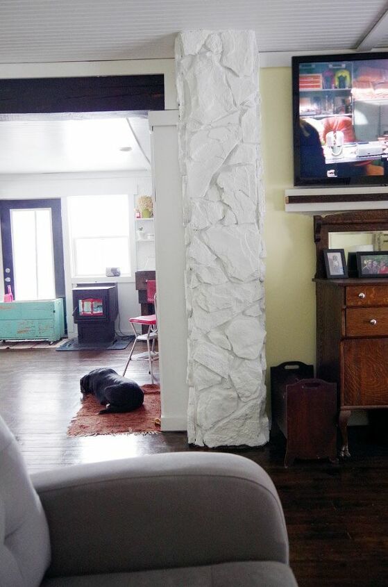cmo pintar una chimenea pintar piedra de imitacin mi sala de estar y el hueco de