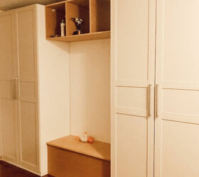 mudroom makeover using an ikea hack