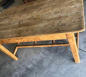 q how to make an old homemade irish table into a dining table