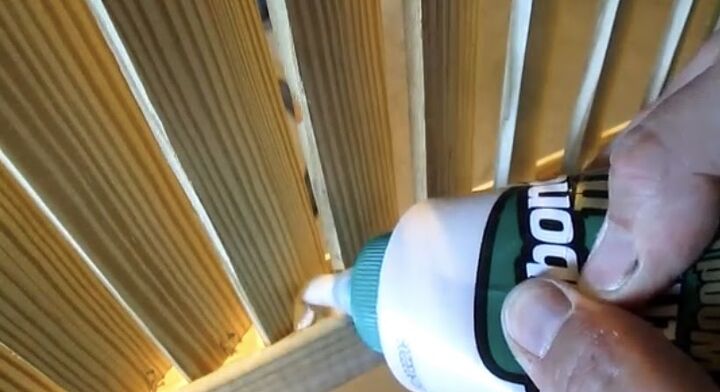 how to make real wood shutters for 30, Glue the slats