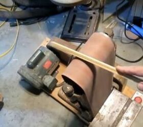 how to make real wood shutters for 30, Round the edges with a belt sander