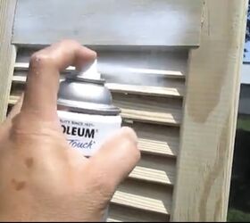 how to make real wood shutters for 30, Spray paint the shutters