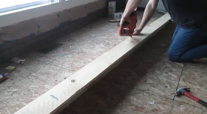 how to make raw wood beams, Nail the boards