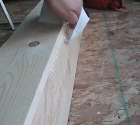 how to make raw wood beams, Wipe away excess glue