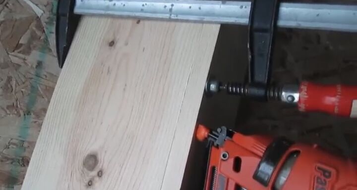 how to make raw wood beams, Clamp the boards