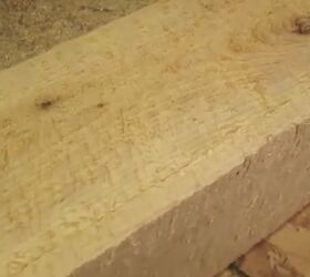 how to make raw wood beams, Roughed faux beams