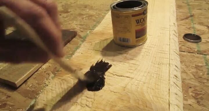 how to make raw wood beams, Finishing the beam