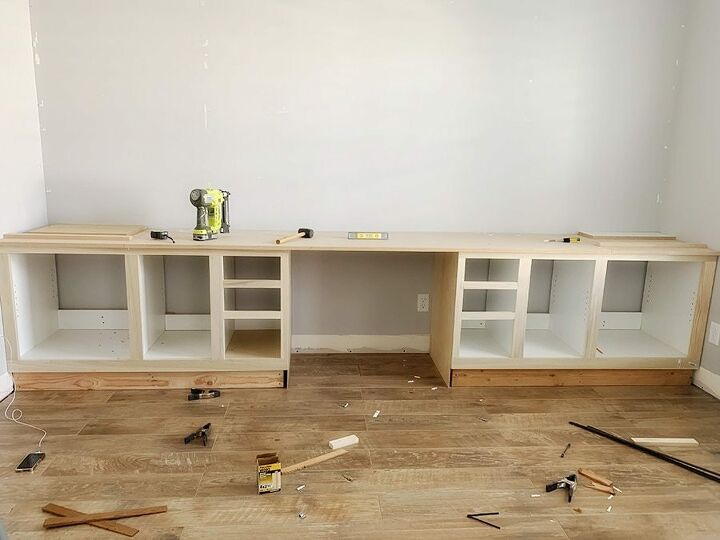 gorgeous diy office built ins reveal